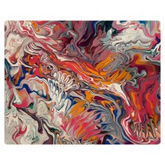 Abstract Flames Two Sides Premium Plush Fleece Blanket (teen Size) by kaleidomarblingart