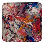 Abstract flames Square Glass Fridge Magnet (4 pack) Front