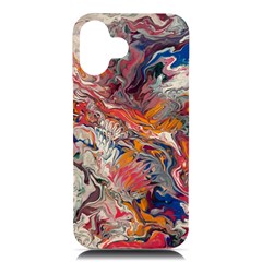 Abstract Flames Iphone 16 Plus Black Uv Print Pc Hardshell Case