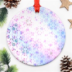 Digital Art Artwork Abstract Pink Purple Ornament (round)