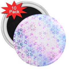 Digital Art Artwork Abstract Pink Purple 3  Magnets (10 Pack) 