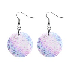 Digital Art Artwork Abstract Pink Purple Mini Button Earrings