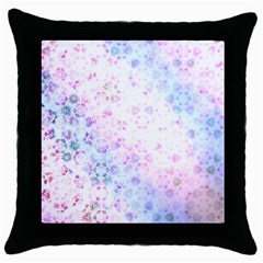 Digital Art Artwork Abstract Pink Purple Throw Pillow Case (black) by Dutashop