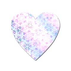 Digital Art Artwork Abstract Pink Purple Heart Magnet by Dutashop