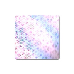 Digital Art Artwork Abstract Pink Purple Square Magnet by Dutashop