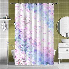 Digital Art Artwork Abstract Pink Purple Shower Curtain 48  X 72  (small)  by Dutashop