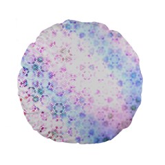 Digital Art Artwork Abstract Pink Purple Standard 15  Premium Flano Round Cushions