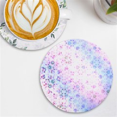 Digital Art Artwork Abstract Pink Purple Uv Print Round Tile Coaster