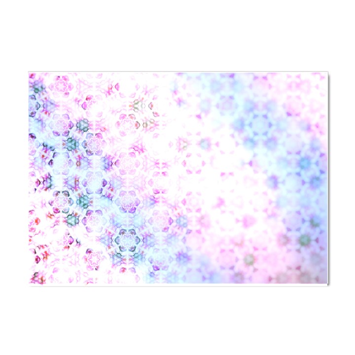 Digital Art Artwork Abstract Pink Purple Crystal Sticker (A4)