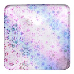 Digital Art Artwork Abstract Pink Purple Square Glass Fridge Magnet (4 Pack) by Dutashop