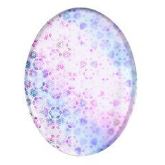 Digital Art Artwork Abstract Pink Purple Oval Glass Fridge Magnet (4 Pack) by Dutashop