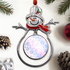 Digital Art Artwork Abstract Pink Purple Metal Snowman Ornament