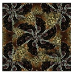 Abstract Ornate Organic Texture Design Print Square Satin Scarf (36  x 36 )