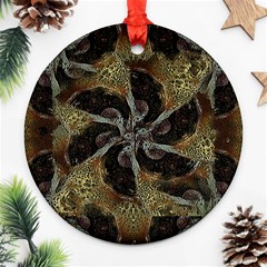 Abstract Ornate Organic Texture Design Print Ornament (Round)