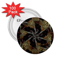 Abstract Ornate Organic Texture Design Print 2.25  Buttons (100 pack) 