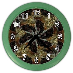 Abstract Ornate Organic Texture Design Print Color Wall Clock