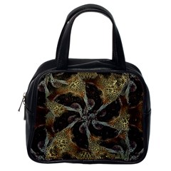 Abstract Ornate Organic Texture Design Print Classic Handbag (one Side)