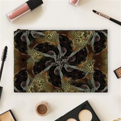 Abstract Ornate Organic Texture Design Print Cosmetic Bag (Large)