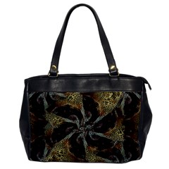 Abstract Ornate Organic Texture Design Print Oversize Office Handbag