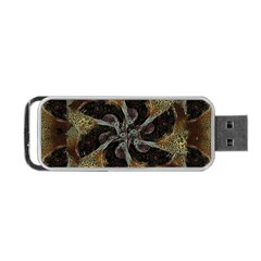 Abstract Ornate Organic Texture Design Print Portable USB Flash (One Side)