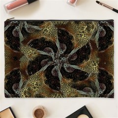 Abstract Ornate Organic Texture Design Print Cosmetic Bag (XXXL)