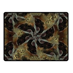 Abstract Ornate Organic Texture Design Print Two Sides Fleece Blanket (Small)