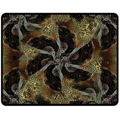 Abstract Ornate Organic Texture Design Print Two Sides Fleece Blanket (medium)