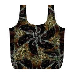 Abstract Ornate Organic Texture Design Print Full Print Recycle Bag (L)