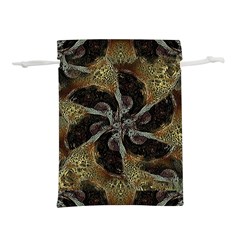 Abstract Ornate Organic Texture Design Print Lightweight Drawstring Pouch (S)