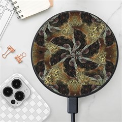 Abstract Ornate Organic Texture Design Print Wireless Fast Charger(Black)