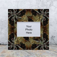 Abstract Ornate Organic Texture Design Print White Box Photo Frame 4  X 6  by dflcprintsclothing