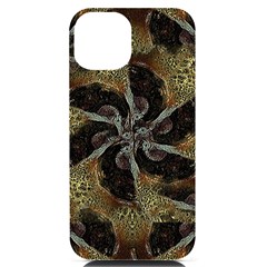 Abstract Ornate Organic Texture Design Print iPhone 14 Black UV Print PC Hardshell Case