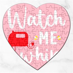 Watch Me Whip  Jigsaw Puzzle (heart) by ConteMonfrey