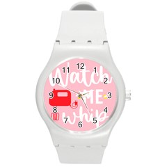 Watch Me Whip  Round Plastic Sport Watch (m)