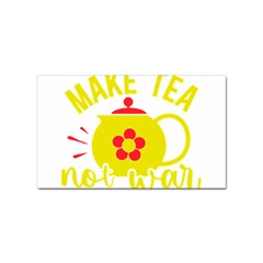 Make Tea Not War  Sticker (rectangular)