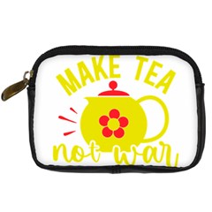 Make Tea Not War  Digital Camera Leather Case