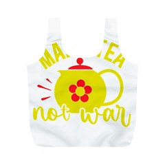 Make Tea Not War  Full Print Recycle Bag (m)