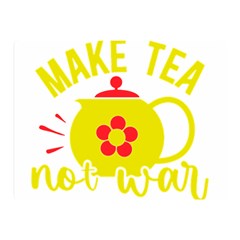 Make Tea Not War  Two Sides Premium Plush Fleece Blanket (mini) by ConteMonfrey