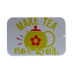 Make Tea Not War  Open Lid Metal Box (silver)  