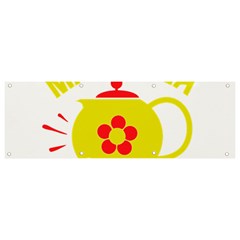 Make Tea Not War  Banner And Sign 9  X 3  by ConteMonfrey