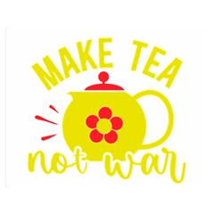 Make Tea Not War  Premium Plush Fleece Blanket (medium) by ConteMonfrey