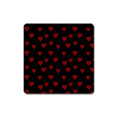 Small Cute Hearts  Square Magnet