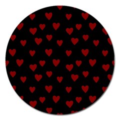 Small Cute Hearts  Magnet 5  (round)