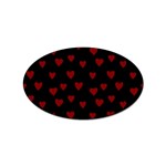 Small Cute Hearts  Sticker Oval (100 pack) Front