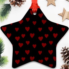 Small Cute Hearts  Star Ornament (two Sides)