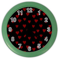 Small Cute Hearts  Color Wall Clock