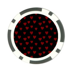 Small Cute Hearts  Poker Chip Card Guard