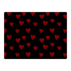 Small Cute Hearts  Two Sides Premium Plush Fleece Blanket (mini)