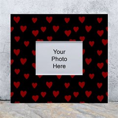 Small Cute Hearts  White Wall Photo Frame 5  X 7 