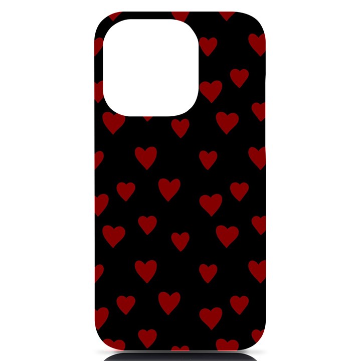 Small Cute Hearts  iPhone 14 Pro Black UV Print PC Hardshell Case